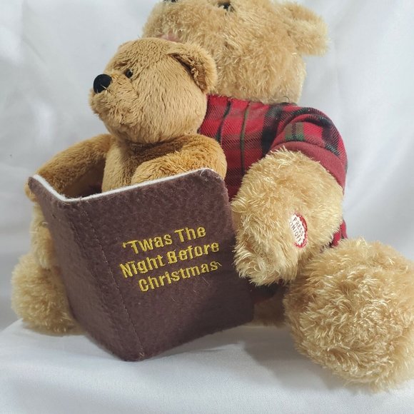 Night Before Christmas Storytime Bear animated Papa reads whole story to Son 10" - Picture 4 of 12